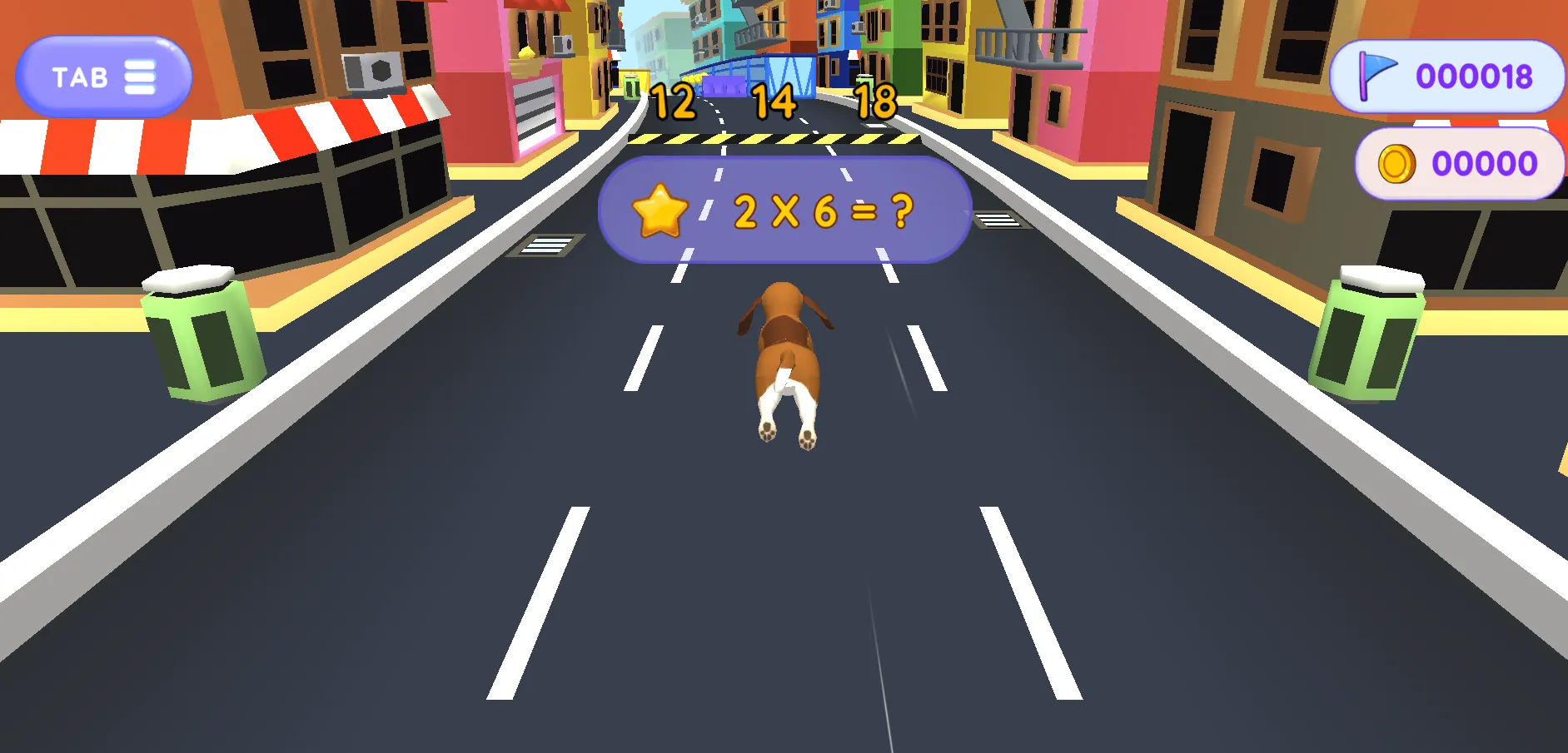 곱셈 동물 달리기 게임