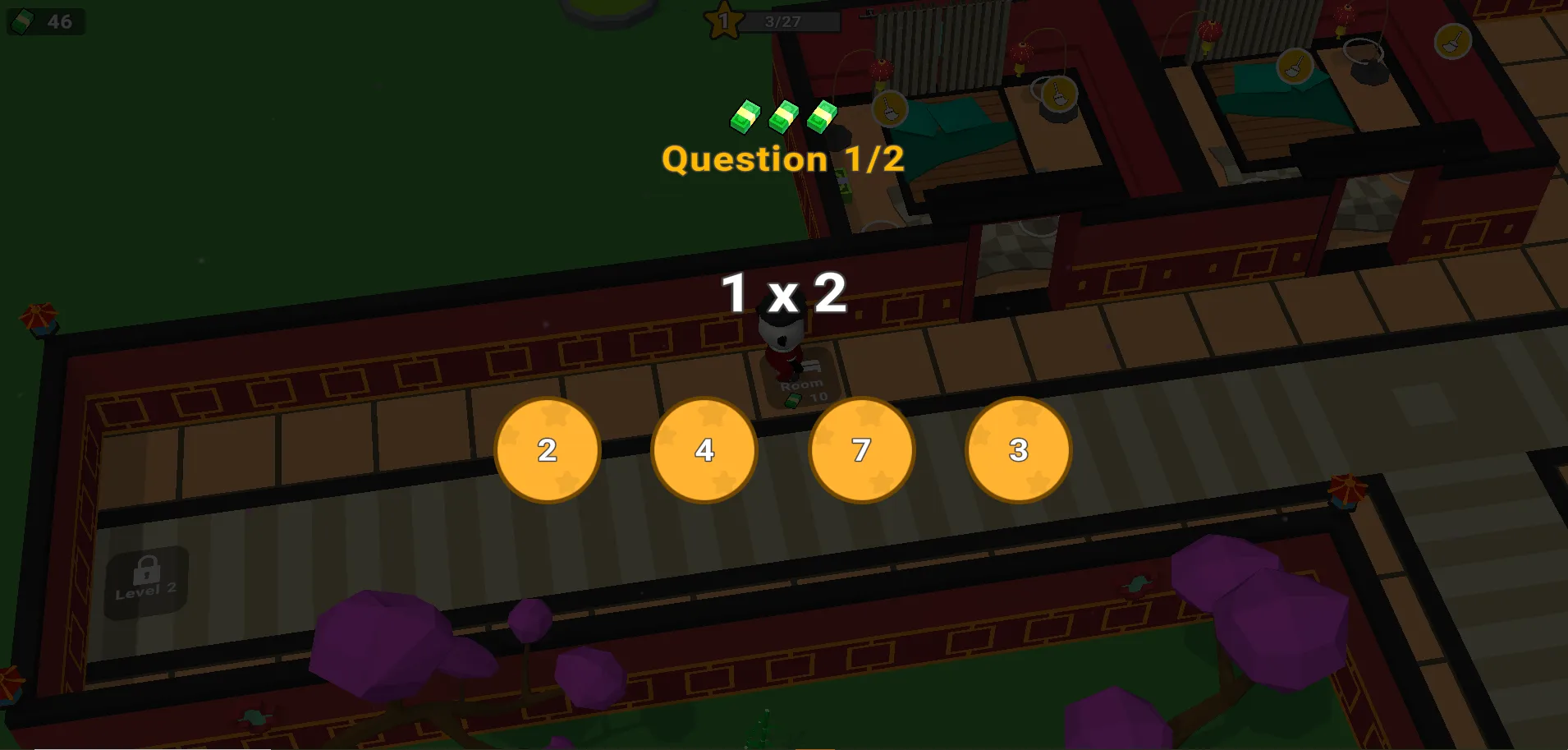 판다 곱셈 리조트 타이쿤 게임